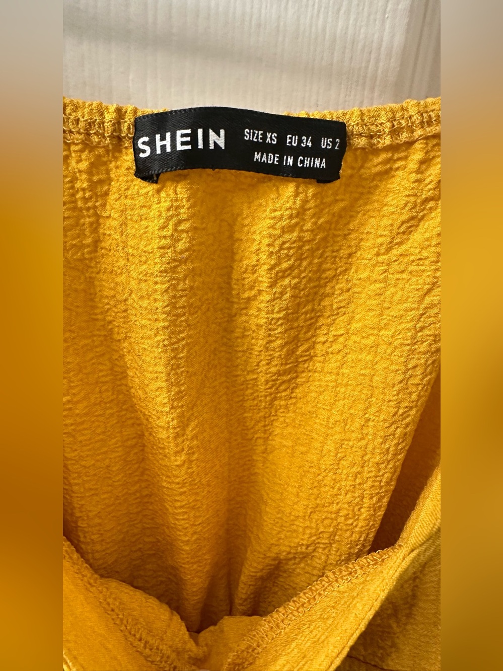 SHEIN Yellow Button-Front Romper with Drawstring - Picture 4 of 6